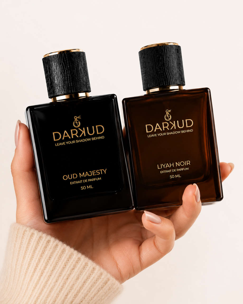 Luxury Perfume Combo | LIYAH NOIR 50ML + OUD MAJESTY 50ML | 2 Premium Extrait De Parfum Fragrances | Long Lasting Fruity Smoky Woody Musky & Oud Spicy Woody Scents | Gift Set 100ML