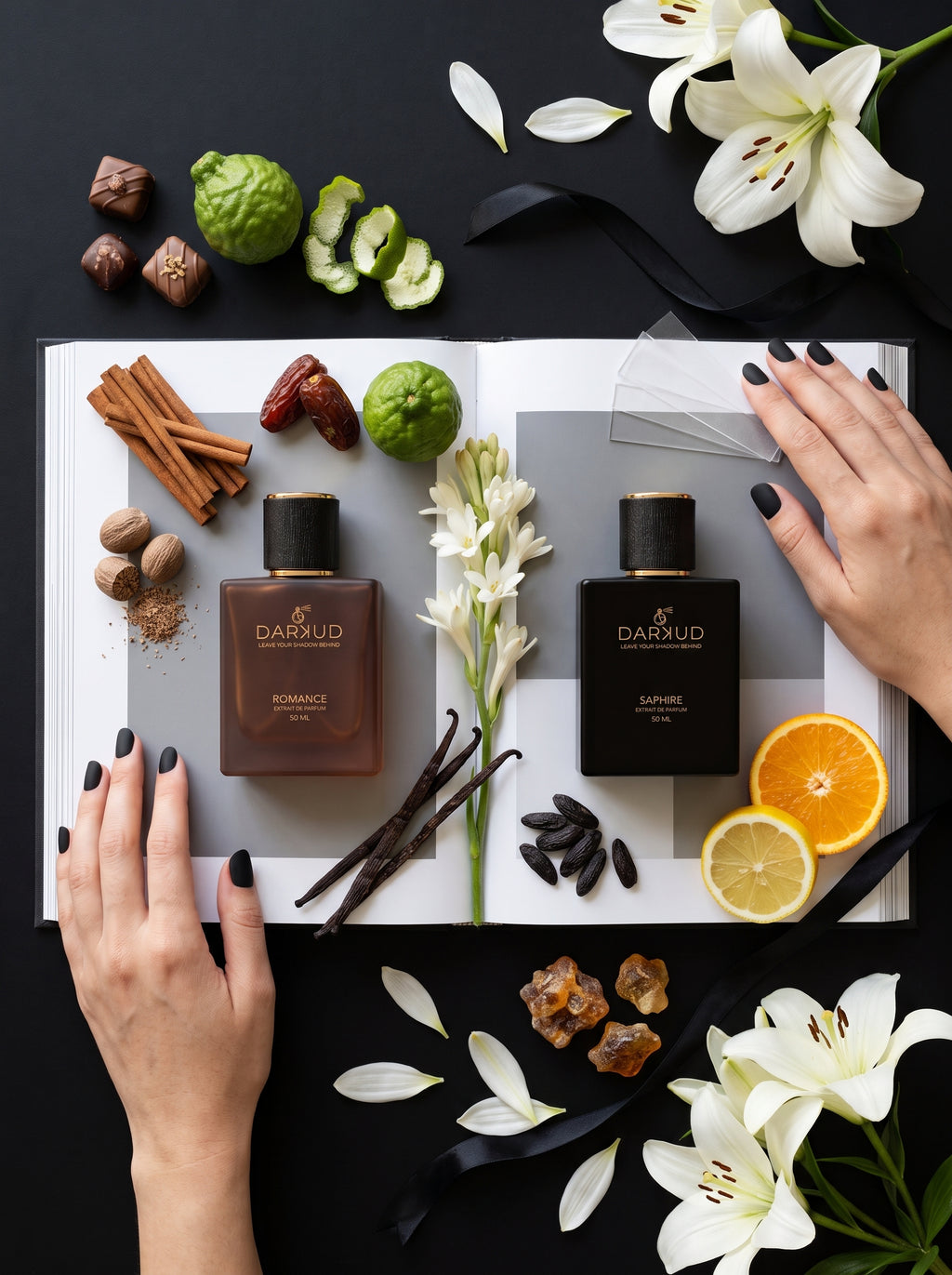 Discover the Perfect Harmony of ROMANCE & SAPHIRE – 2 × 50 ML Luxury Perfume Collection