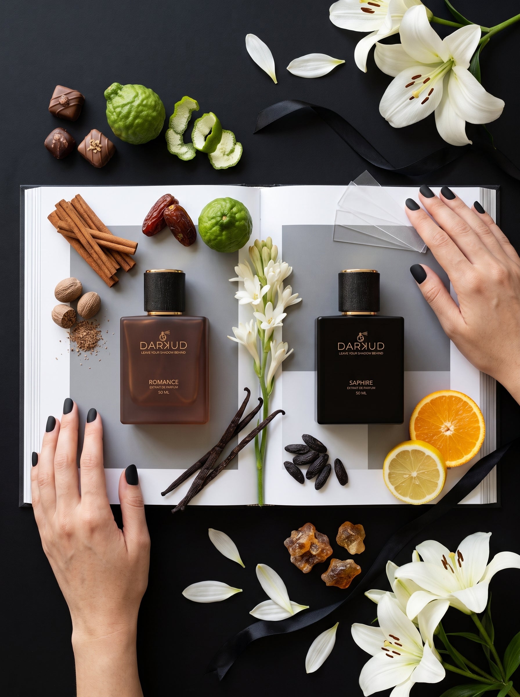 Discover the Perfect Harmony of ROMANCE & SAPHIRE – 2 × 50 ML Luxury Perfume Collection