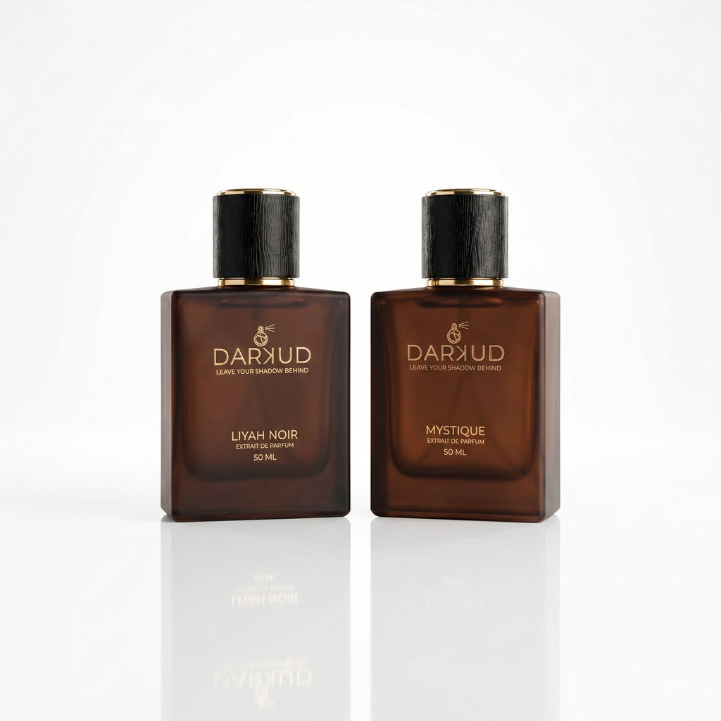 Luxury Perfume Combo –Liyah Noir & Mystique | Long Lasting EDP Fragrance Set | Fresh Citrus, Vanilla, Coffee & Woody Spicy Notes | 50ml Each