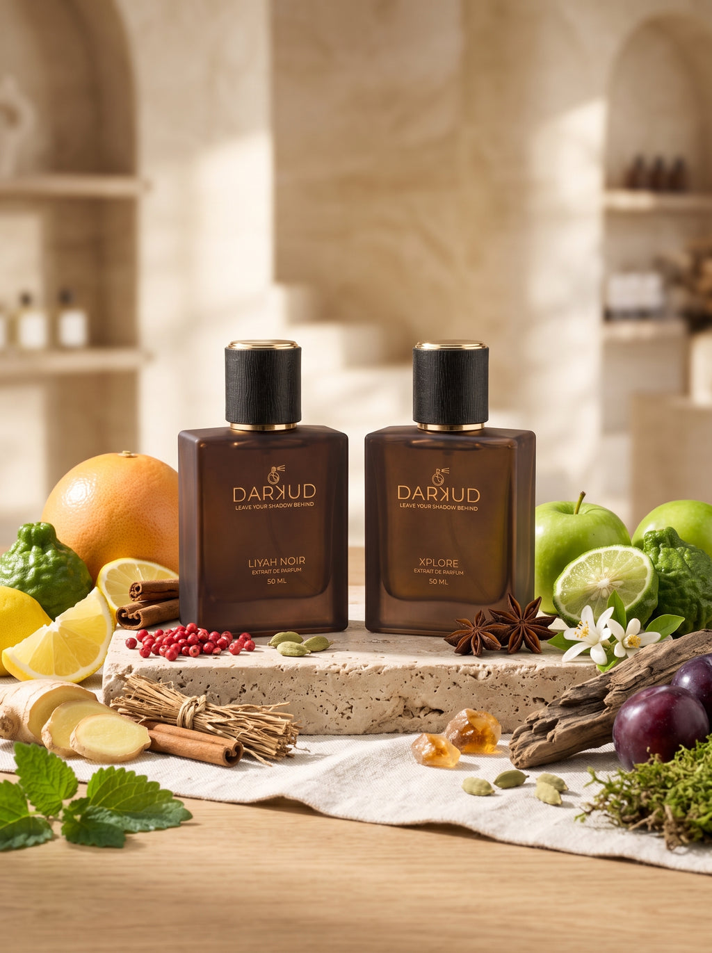Discover the Fresh Sophistication of LIYAH NOIR & XPLORE – 2 × 50 ML Luxury Perfume Collection