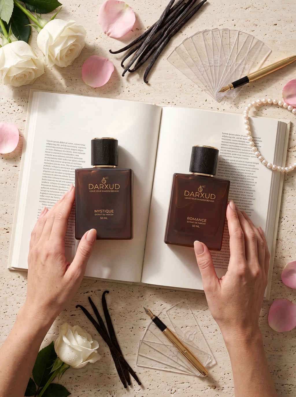 Discover the Elegant Harmony of MYSTIQUE & ROMANCE – 2 × 50 ML Luxury Perfume Collection