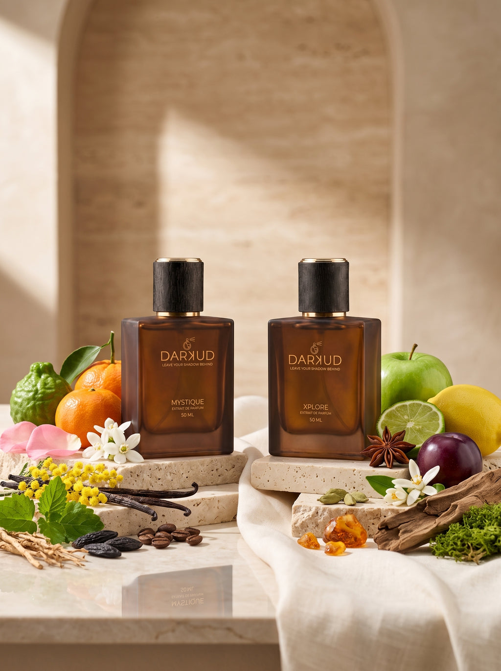 Discover the Perfect Balance of MYSTIQUE & XPLORE – 2 × 50 ML Luxury Perfume Collection