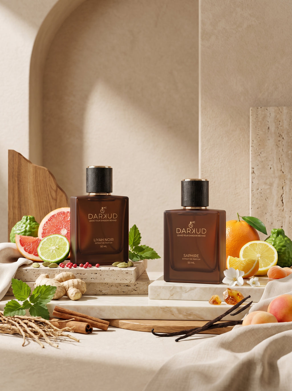 Discover the Perfect Fusion of LIYAH NOIR & SAPHIRE – 2 × 50 ML Luxury Perfume Collection