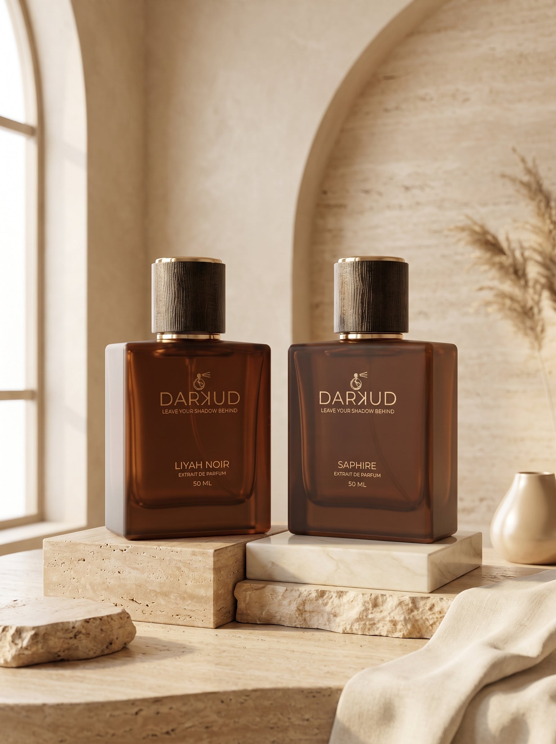 Discover the Perfect Fusion of LIYAH NOIR & SAPHIRE – 2 × 50 ML Luxury Perfume Collection