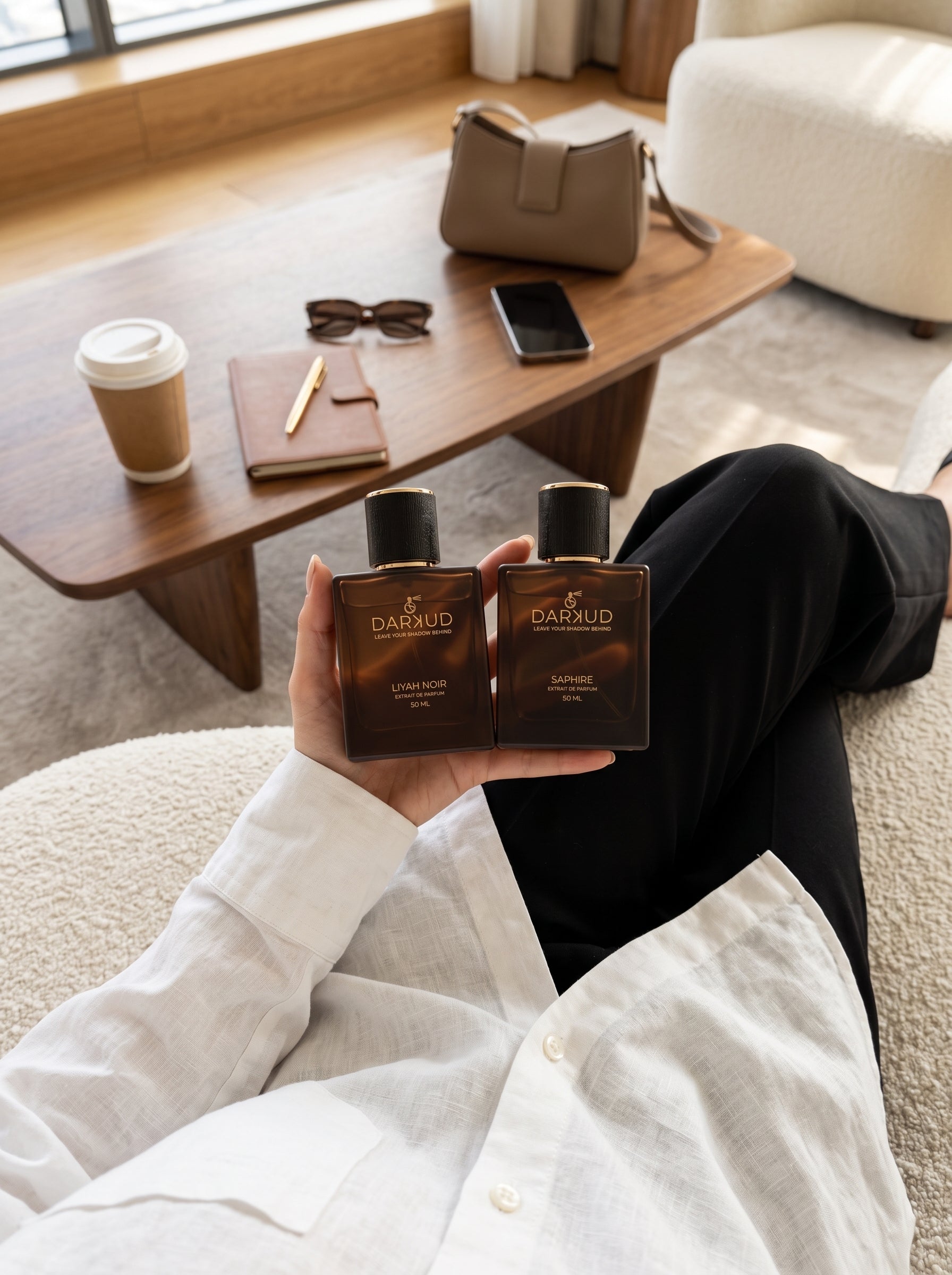 Discover the Perfect Fusion of LIYAH NOIR & SAPHIRE – 2 × 50 ML Luxury Perfume Collection