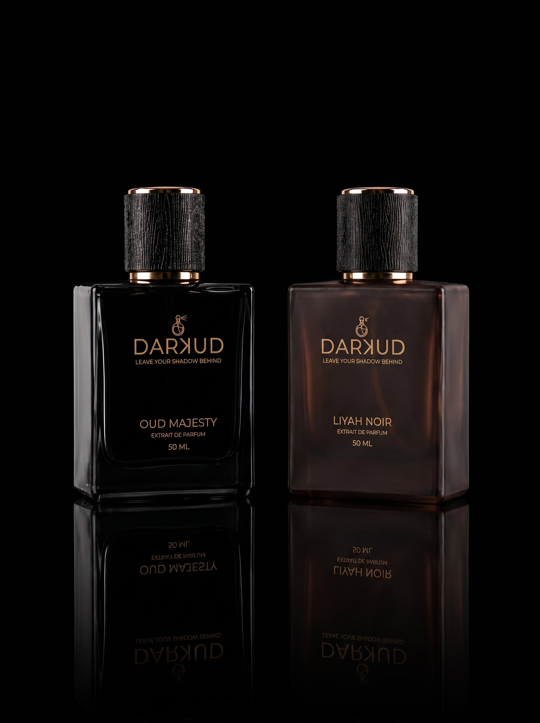 Luxury Perfume Combo | LIYAH NOIR 50ML + OUD MAJESTY 50ML | 2 Premium Extrait De Parfum Fragrances | Long Lasting Fruity Smoky Woody Musky & Oud Spicy Woody Scents | Gift Set 100ML