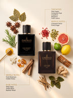Luxury Perfume Combo | LIYAH NOIR 50ML + OUD MAJESTY 50ML | 2 Premium Extrait De Parfum Fragrances | Long Lasting Fruity Smoky Woody Musky & Oud Spicy Woody Scents | Gift Set 100ML