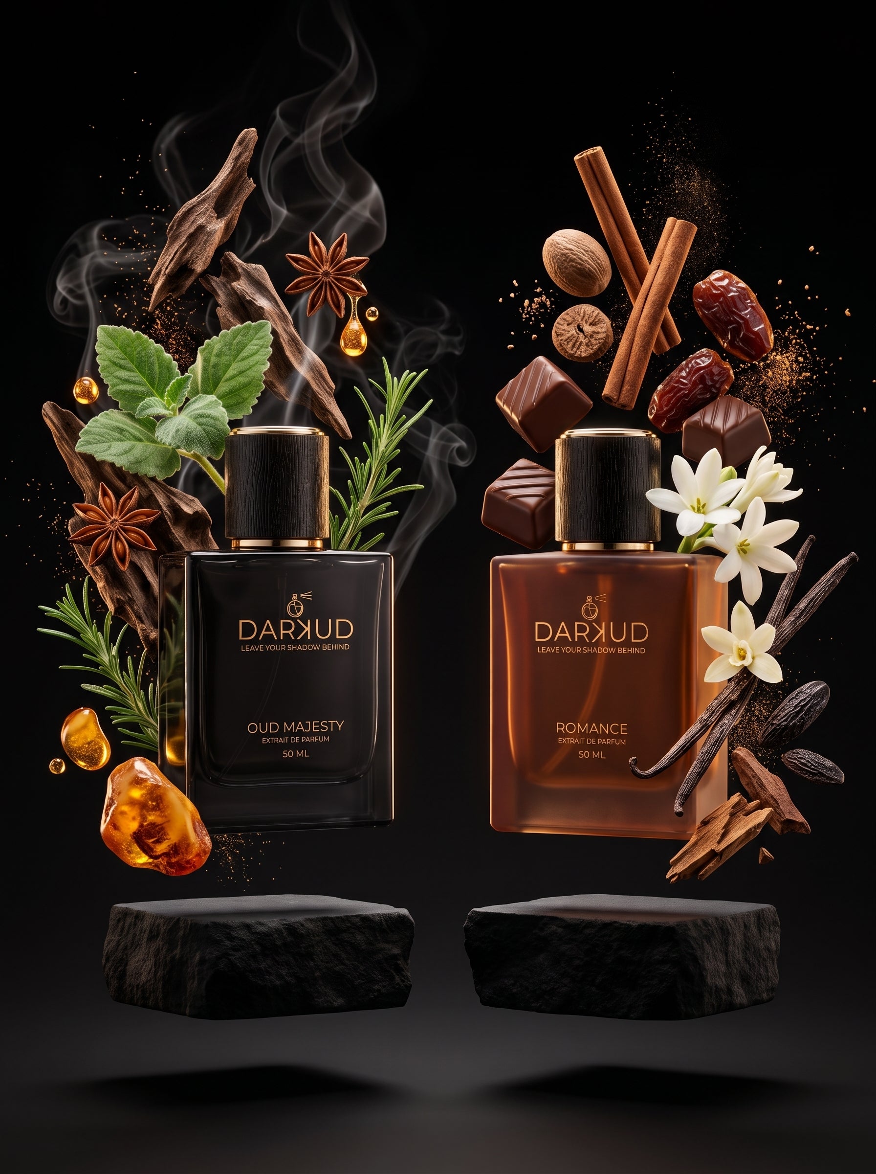Discover the Perfect Fusion of OUD MAJESTY & ROMANCE – 2 × 50 ML Luxury Perfume Collection