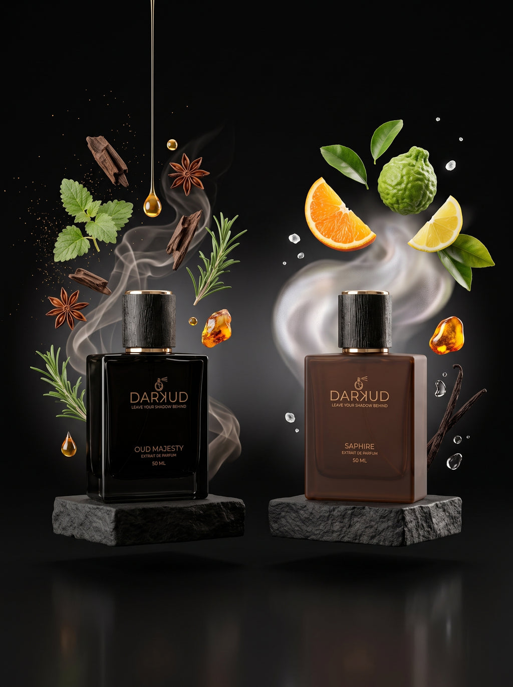 Discover the Perfect Balance of OUD MAJESTY & SAPHIRE – 2 × 50 ML Luxury Perfume Collection
