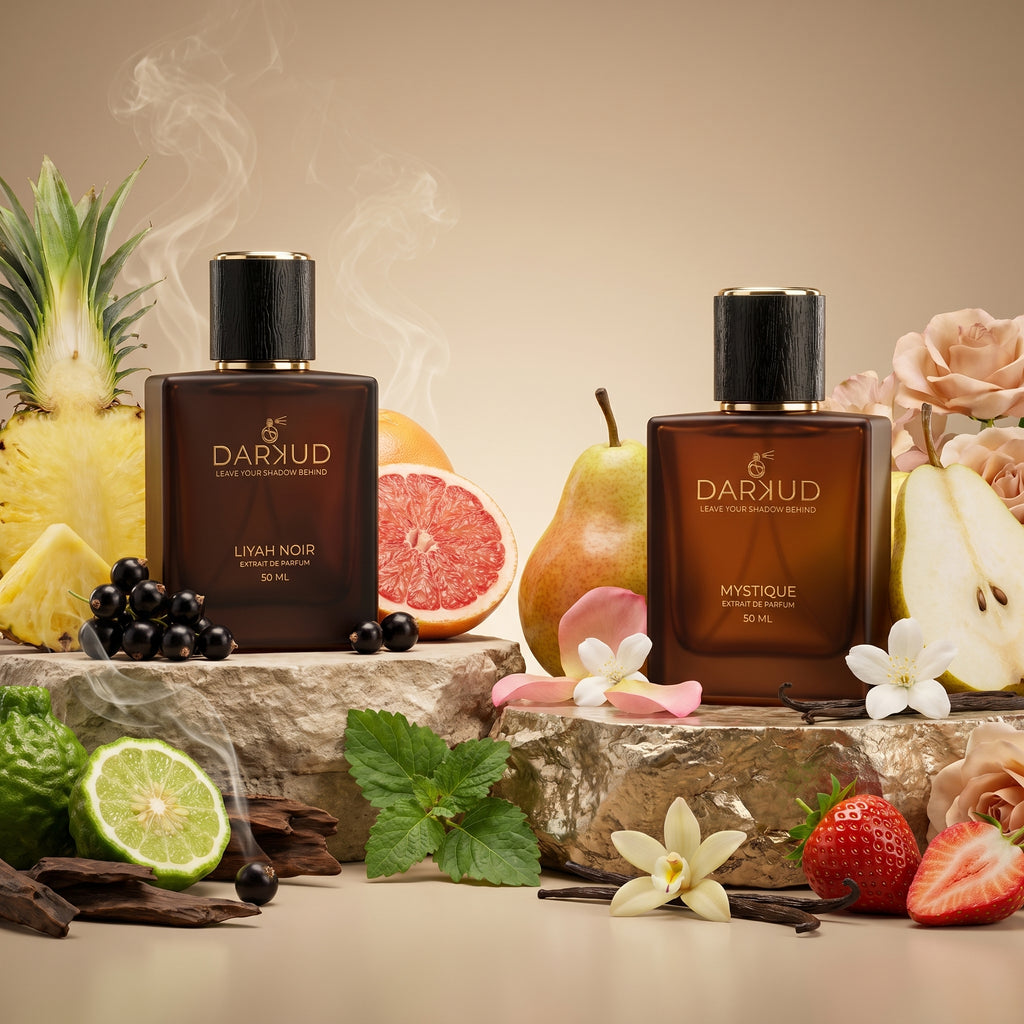 Luxury Perfume Combo –Liyah Noir & Mystique | Long Lasting EDP Fragrance Set | Fresh Citrus, Vanilla, Coffee & Woody Spicy Notes | 50ml Each