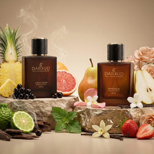 Luxury Perfume Combo –Liyah Noir & Mystique | Long Lasting EDP Fragrance Set | Fresh Citrus, Vanilla, Coffee & Woody Spicy Notes | 50ml Each