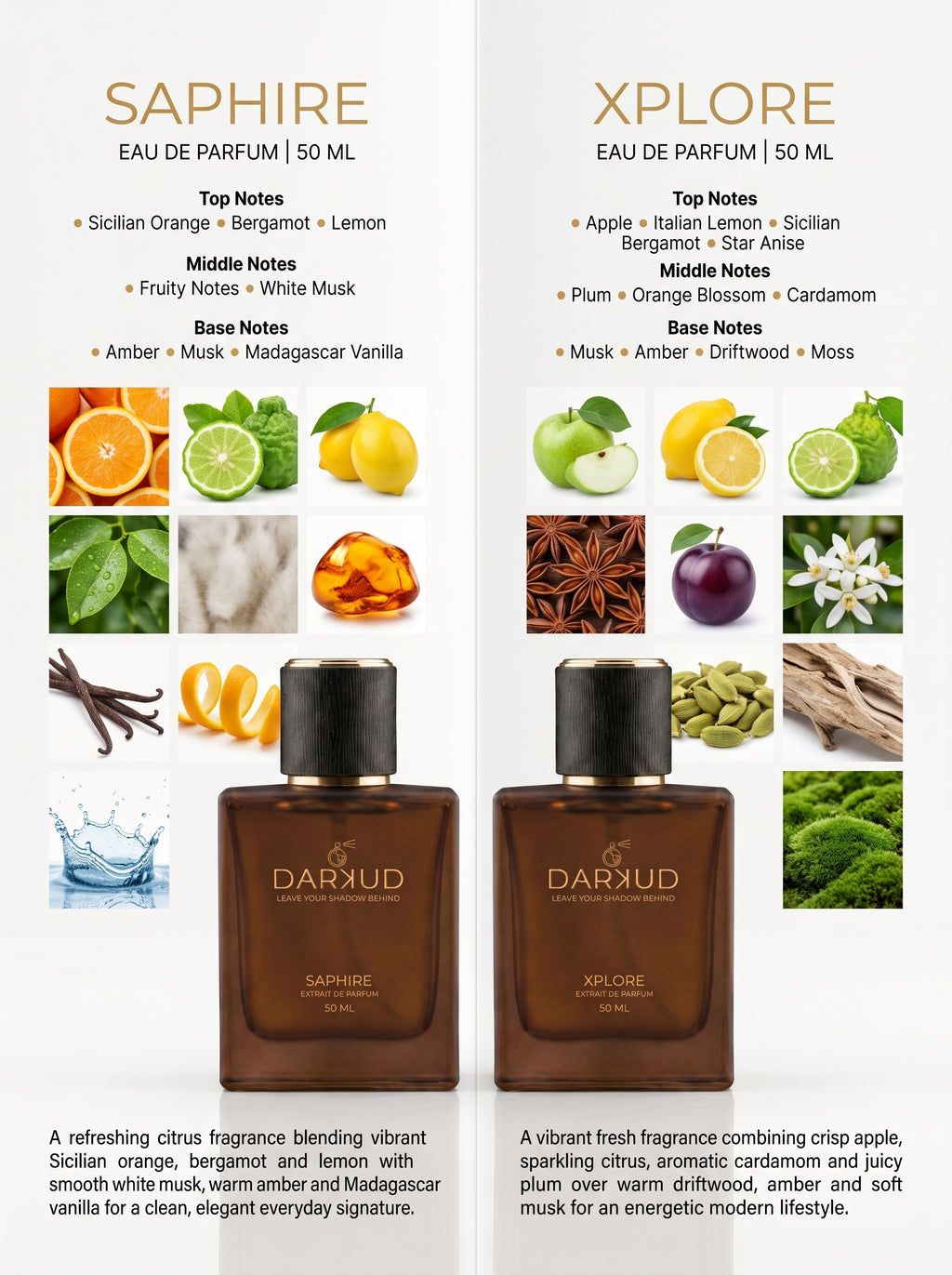 Discover the Perfect Fresh Fusion of SAPHIRE & XPLORE – 2 × 50 ML Luxury Perfume Collection