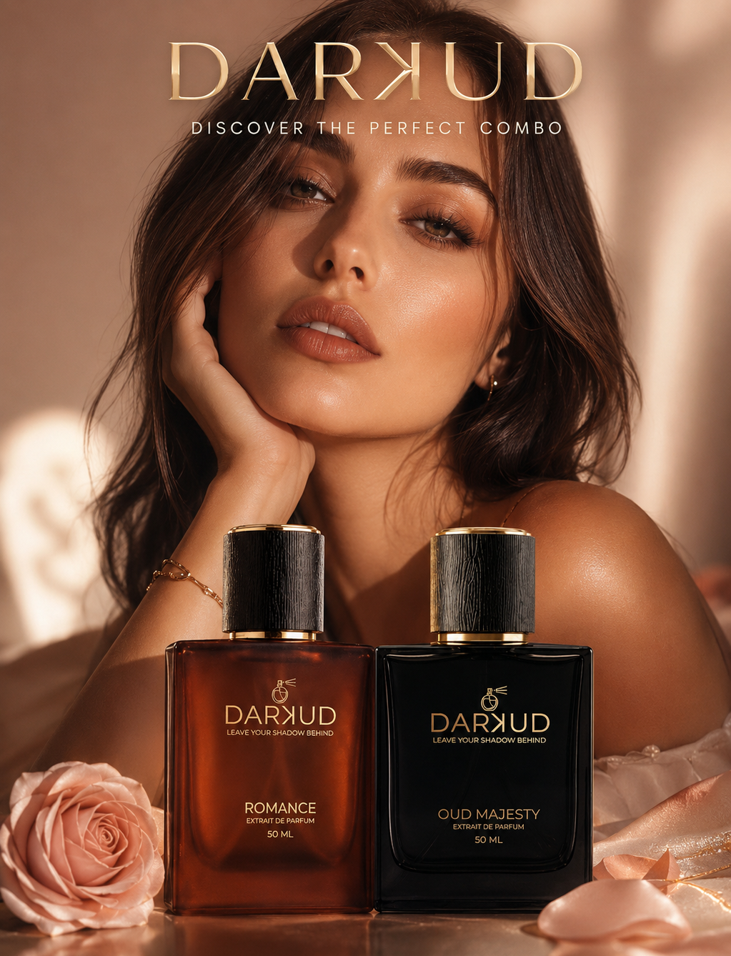 Oud Majesty & Romance Luxury Perfume Combo for Women | Long Lasting Eau De Parfum Gift Set | 50ML + 50ML