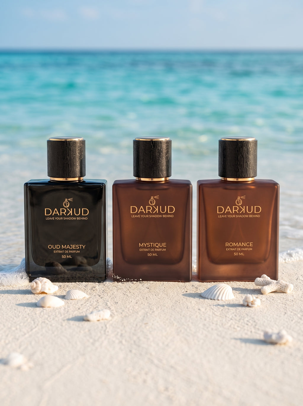 DARKUD Signature Luxury Perfume Trio MYSTIQUE • OUD MAJESTY • ROMANCE  3 × 50 ML | Extrait de Parfum