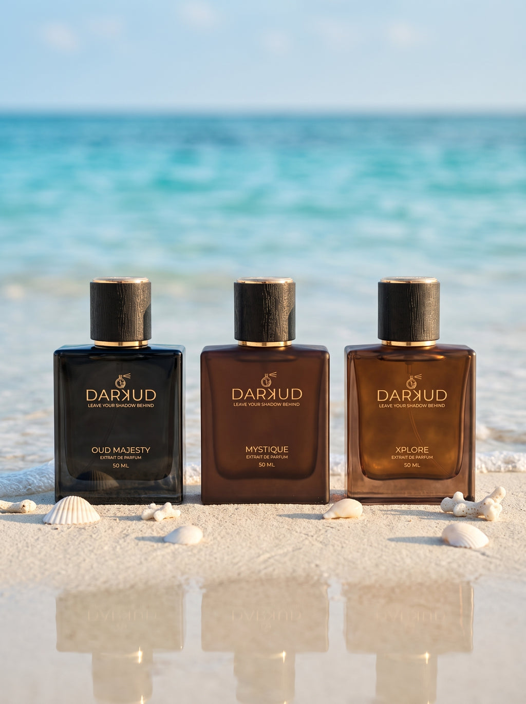 DARKUD Signature Luxury Perfume Trio MYSTIQUE • OUD MAJESTY • XPLORE  3 × 50 ML | Extrait de Parfum