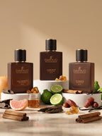 DARKUD Signature Luxury Perfume Trio  LIYAH NOIR • OUD MAJESTY • ROMANCE Extrait de Parfum | 3 × 50 ML