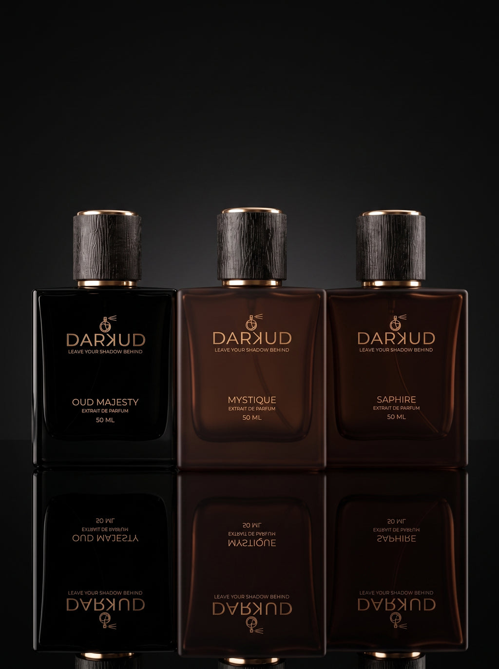 DARKUD Signature Luxury Perfume Trio MYSTIQUE • OUD MAJESTY • SAPHIRE  3 × 50 ML | Extrait de Parfum