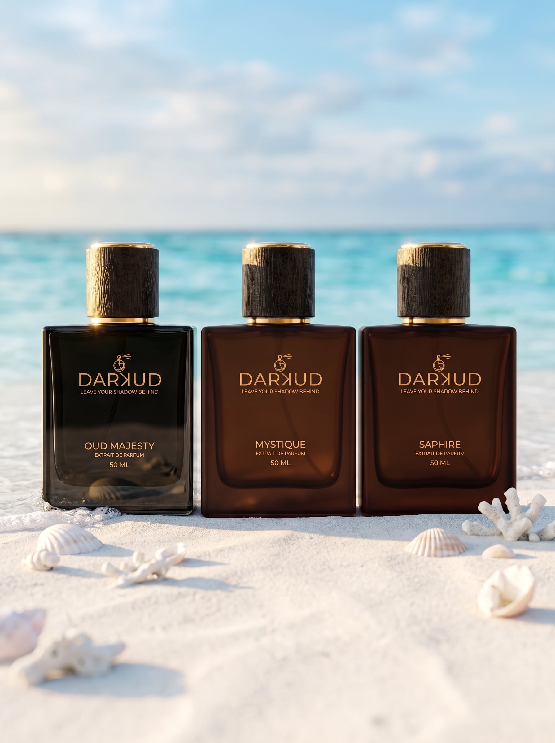 DARKUD Signature Luxury Perfume Trio MYSTIQUE • OUD MAJESTY • SAPHIRE  3 × 50 ML | Extrait de Parfum